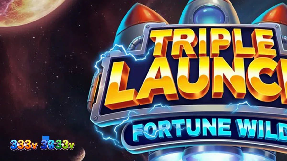 Tampilan visual dari slot Triple Launch Fortune Wild yang menampilkan elemen futuristik dan simbol-simbol permainan.